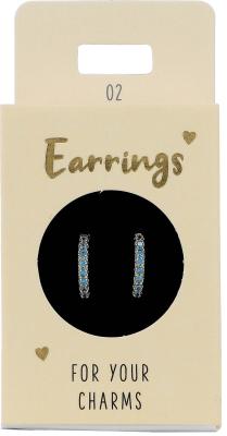 Express Yourself Øreringer til anheng (Nickel free tested) -  Round Gold and Blue Round Gold and Blue - Depesche